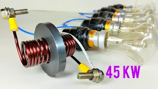 How to Make 220v Free Energy Generator 45KW From Magnet Use Coper wire