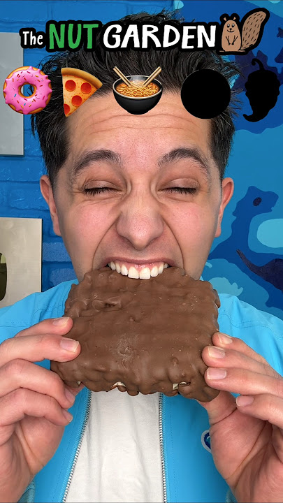 CHOCOLATE FOUNTAIN EMOJIS! 🍫😱 w/ The Nut Garden! #asmr #candy #food #trendytreats