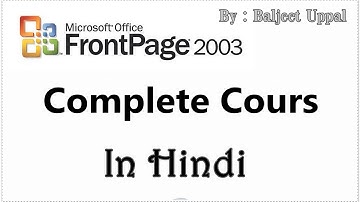 How to make a Website in FrontPage 2003 : Set and Customize Page, Background & Layout