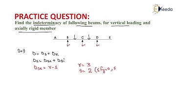 Numerical of Indeterminacy of Beams Q-2 | Introduction of Structures and Indeterminancy - GATE