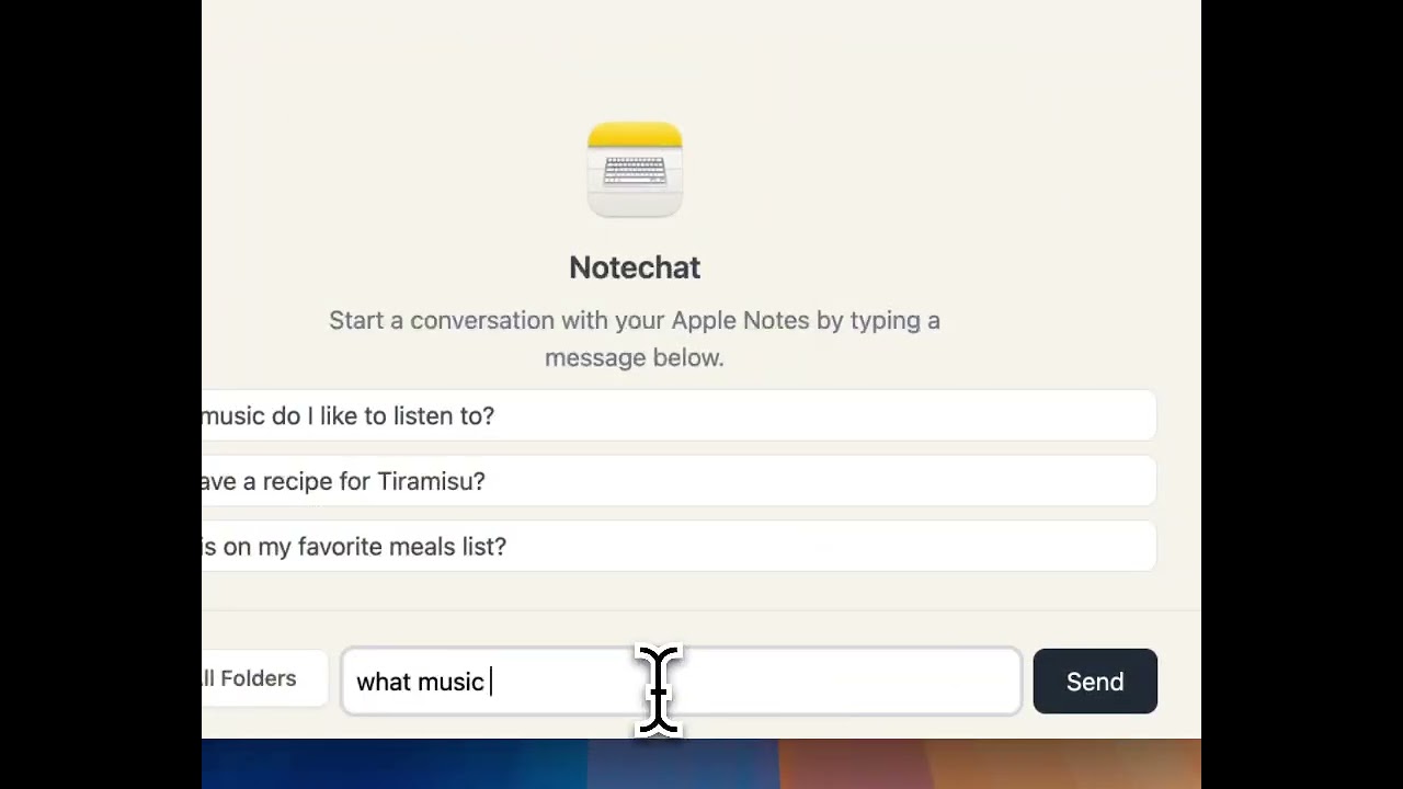 Chat with your Apple Notes and AI