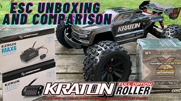 Mamba Monster X 8S & Max 6 in the Arrma Kraton EXB (Unboxing/Size Comparison)