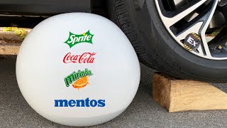 Experiment Car vs Balloons Orbeez, Fanta, Sprite, Coca Cola vs Mentos & Other Sodas | Test S