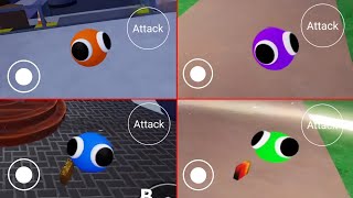 Playing as blue,green, orange, purple lookies rainbow friends chapter 1 full gameplay