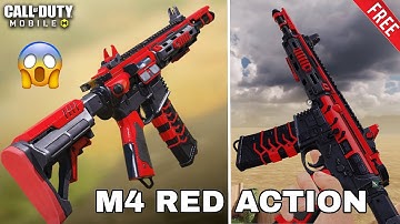 Unlock FREE M4 Red Action Skin in CODM How to get M4 Epic Skin !🔥