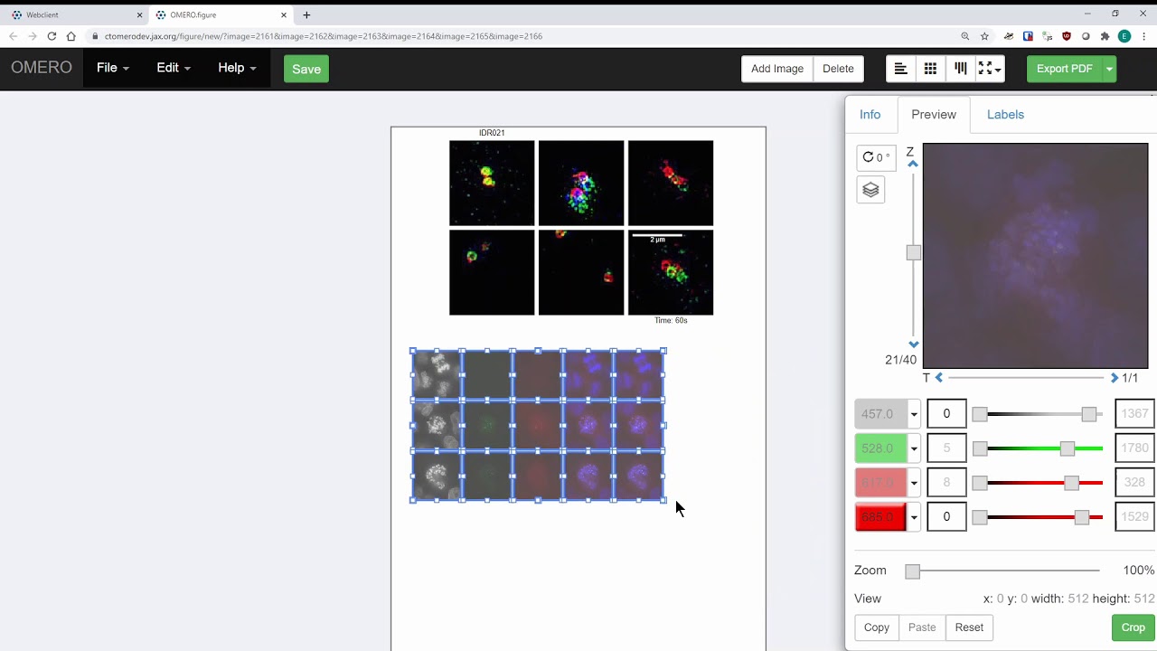 How to create figures in OMERO using OMERO.figure