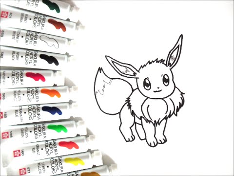 ポケモンキャラクター イーブイの描き方 ポケットモンスター How To Draw Eevee 그림 Youtube