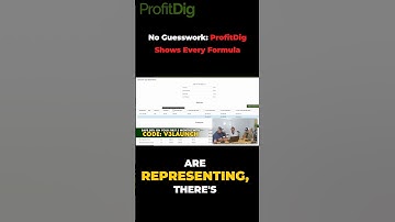 No Guesswork: ProfitDig Shows Every Formula