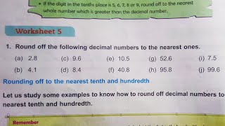 Dav Class 5 Math Unit 9 Worksheet 5 || Rounding Off Numbers || (Nearest Ones) @madhubanclasses