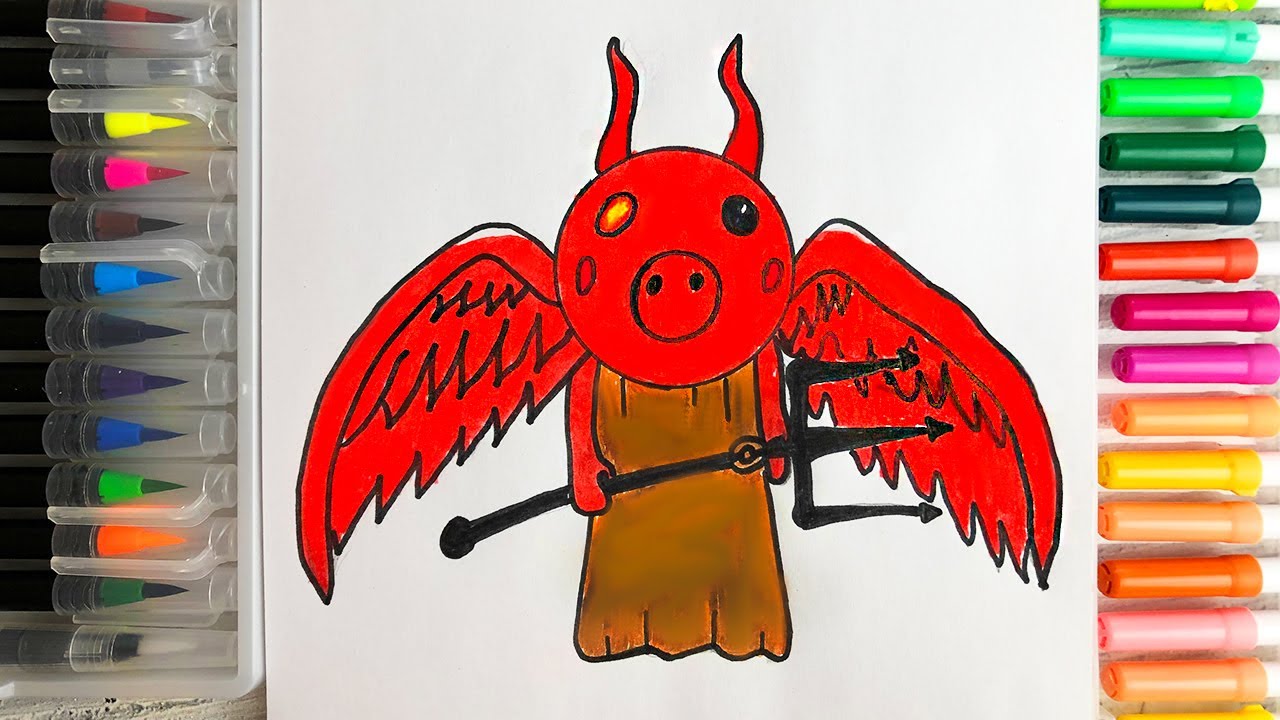 Devil Piggy Roblox para colorir