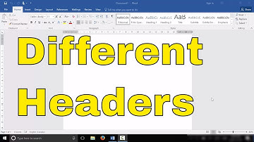 Different Headers On Different Pages-Microsoft Word Tutorial