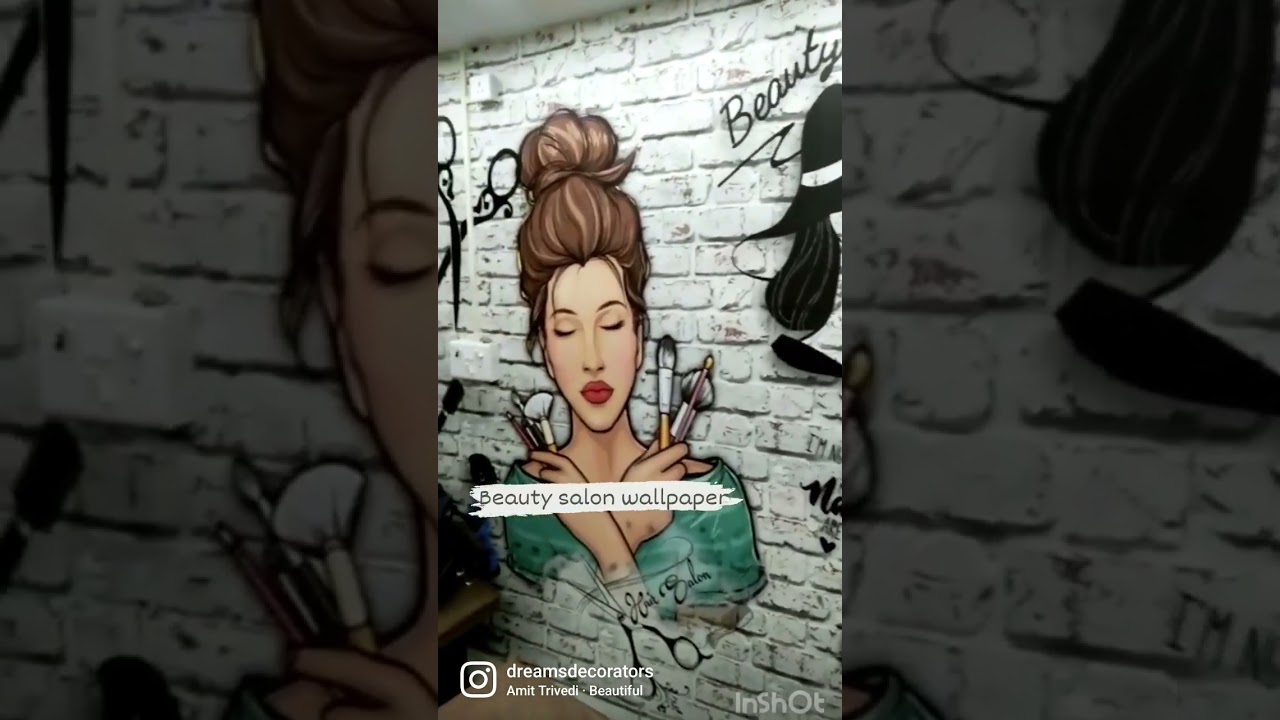 Beauty Salon wallpaper l Dreams Decorators l Interior Designer in Noida