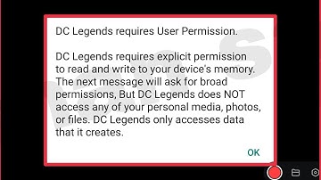 DC Legends requires User Permission. Problem Solve