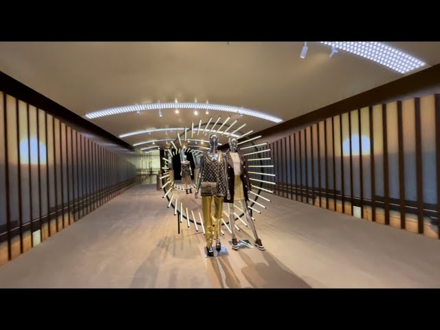 Singapore, Republic of Singapore, Asia - Louis Vuitton luxury boutique at Marina  Bay with the city skyline of the central business district in the bac -  SuperStock