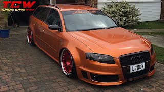 Bagged Gold Audi A4 B7 Avant on Rotiform Rims Project by St4rk3y