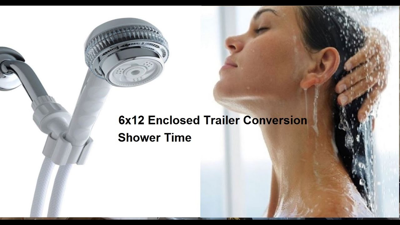 6x12 Enclosed Trailer Conversion Shower Time !!!! YouTube