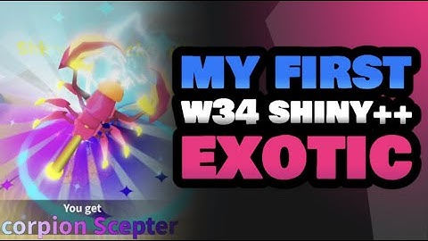 MY FIRST W34 EXOTIC SHINY++ 😎WEAPON COLLECTION😎  WEAPON FIGHTING SIMULATOR ROBLOX PAPTAB