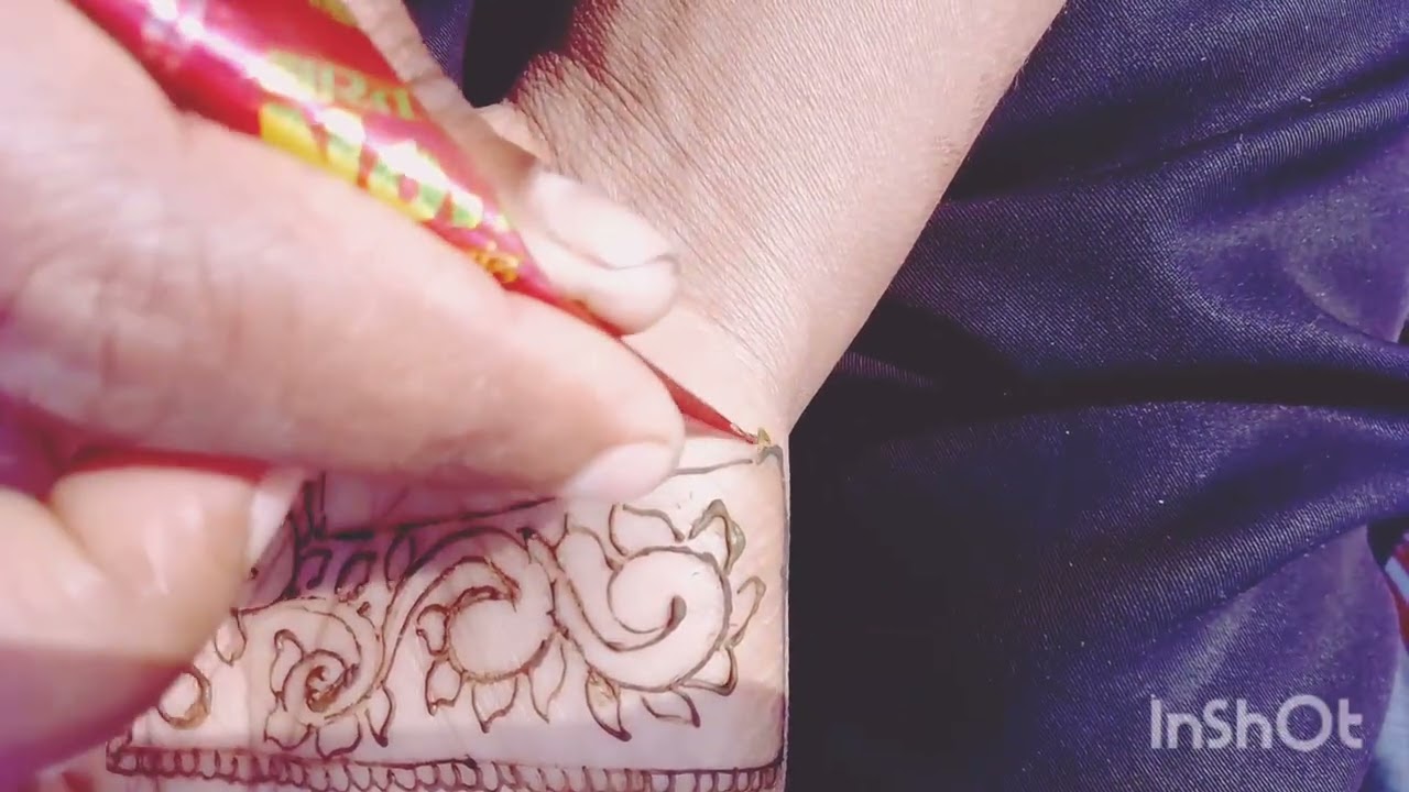 Very very simple mehandi design 👌## acha lge to please like and subscribe 🙏❤️ kiye ##