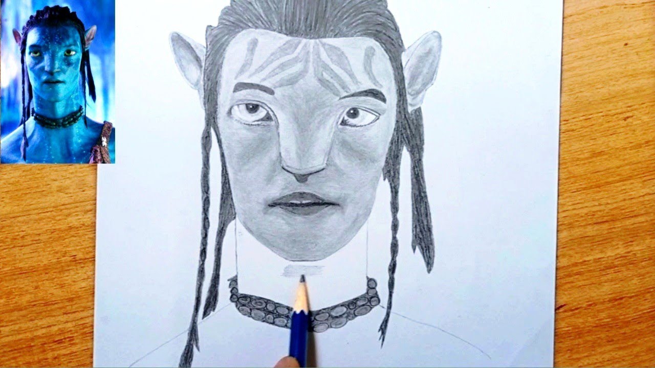 Avatar drawing sketch | tutorial | step by step 😍 - YouTube