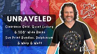 Clearance Gold, Quiet Luxury & 108” Wide Backs | Sun Print Bundles, Delphinium & Warp & Weft