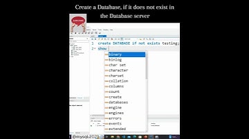 Create a Database, if it does not exist in the database server #mysql