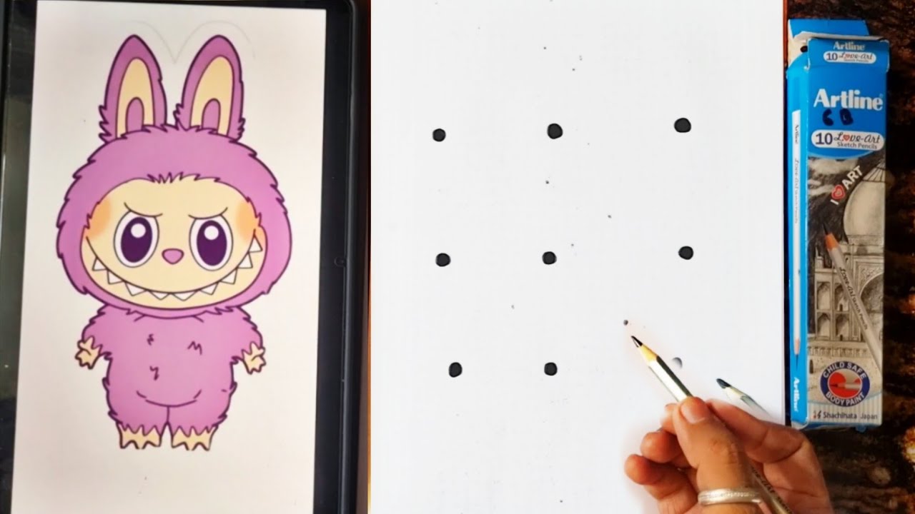 Labubu Drawing | How to draw Labubu step by step | Easy Labubu drawing 