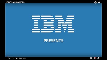 IBM TRAINING VIDEO