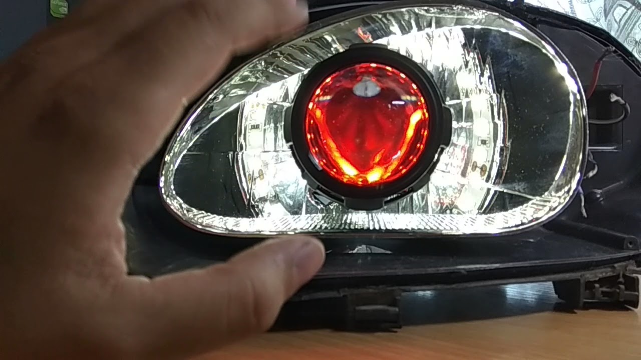 Как установить би линзу в авто (Ланос) - YouTube