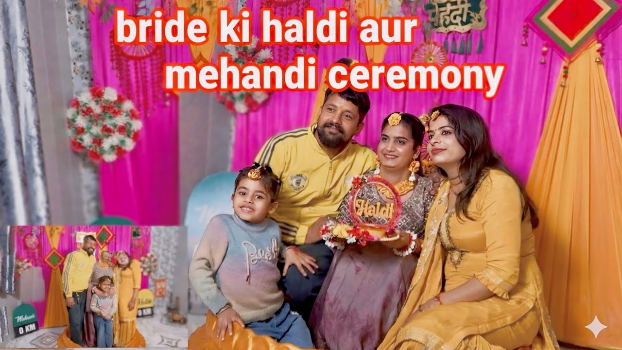 SHRUTI KI HALDI AUR MEHANDI PER KI FUL MASTI FAMLIY NE