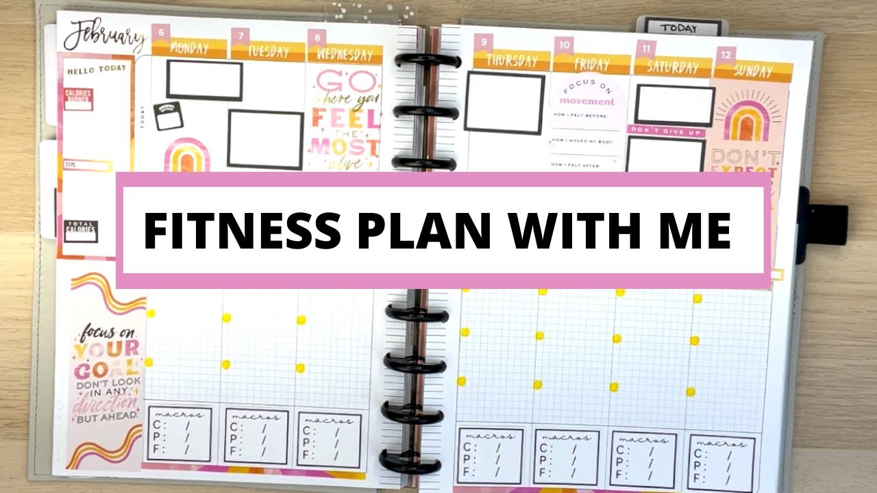 *NEW* FITNESS PLAN WITH ME FITNESS PLANNER HAPPY PLANNER FITNESS PLANNER YouTube