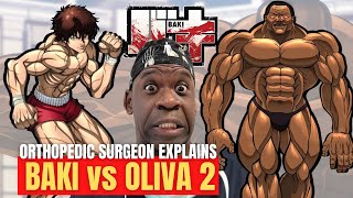 Orthopedic Surgeon Reacts To BAKI | BAKI VS OLIVA (Prison Fight Scene Part 2 of 3)