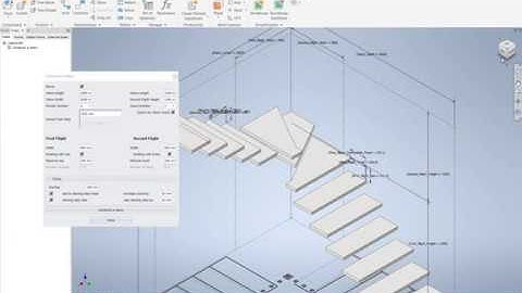 Autodesk Inventor 2020. Stairs etc. Winder treads #28. With link to incomplete model