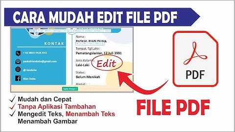Cara Mengedit File PDF Dengan Mudah Tanpa Aplikasi Tambahan | Menghapus Teks dan Menambah Teks