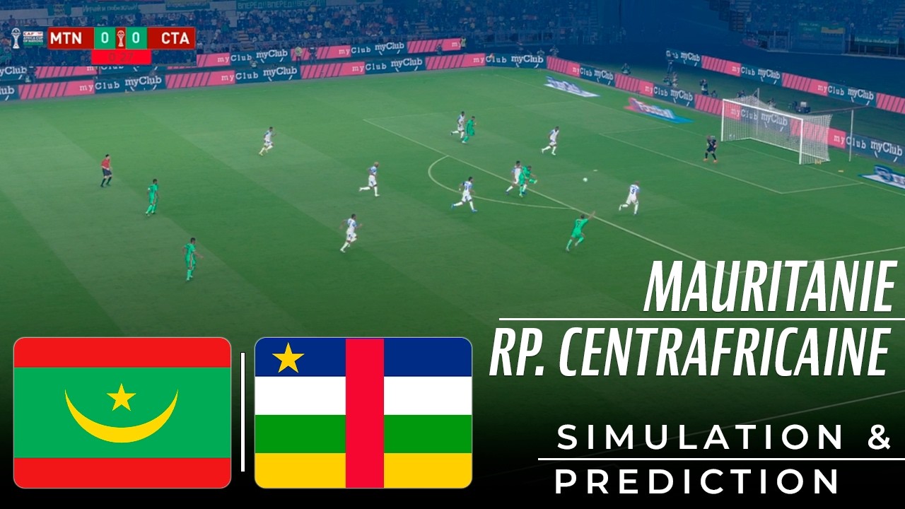 MAURITANIA vs CENTRAL AFRICAN REPUBLIC - 2027 AFCON Qualifiers | Full Match | PES Simulation