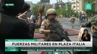 Efectivos militares llegan hasta Plaza Italia para controlar manifestaciones