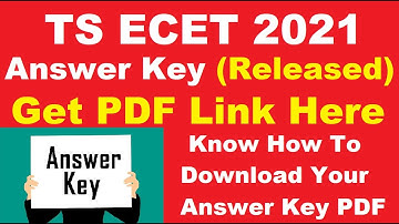TS ECET 2021 Answer Key (Released) - Check & Download TS ECET 2021 Answer Key PDF Here