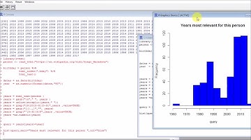 Pulling html code into R, and describing a person
