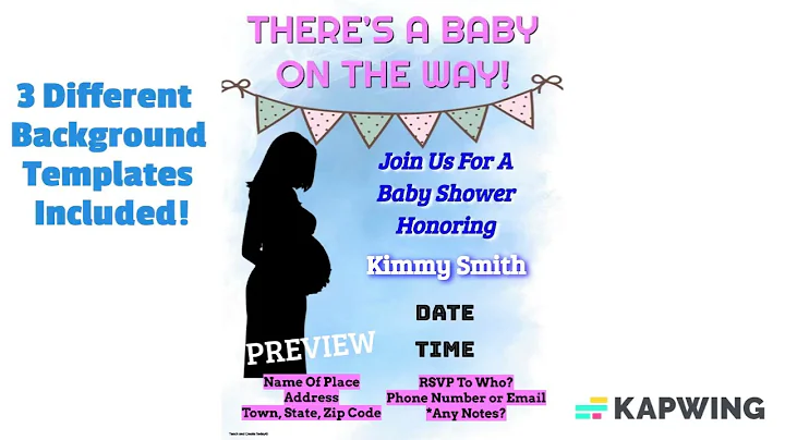 Baby Shower Party Invitations-3 Different Templates To Choose From!