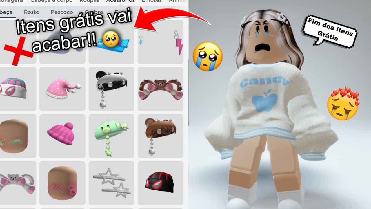 VOCÊ PODE GANHAR 24 ITENS GRÁTIS no ROBLOX AGORA! 😍 