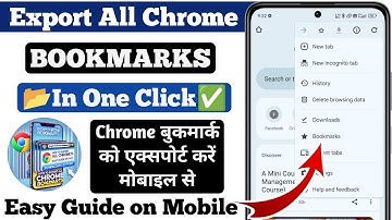 How to Export All Chrome Bookmarks in One Click 📂✅ | Easy Guide on Mobile!