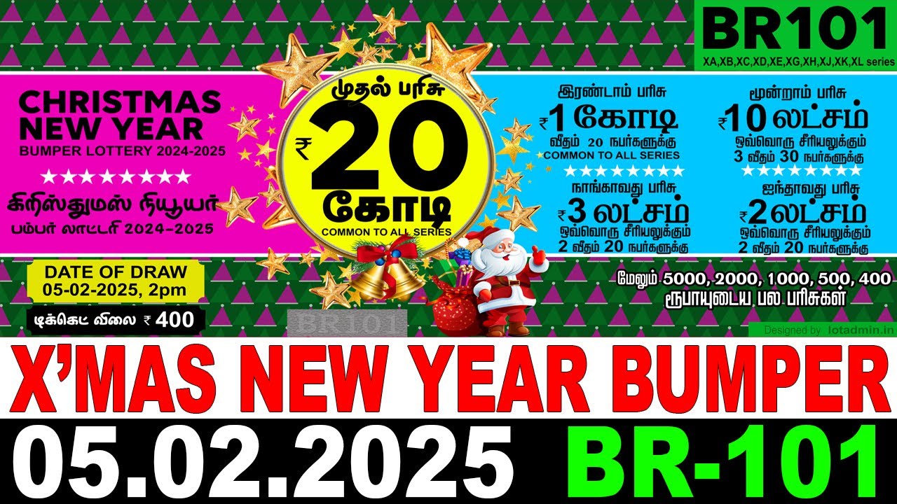 CHRISTMAS NEW YEAR BUMPER 2024 25 BR 101 KERALA LOTTERY LIVE LOTTERY christmas-new-year-bumper-2024-25-br-101-kerala-lottery-live-lottery