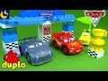 Lego Duplo Disney Cars 3 Race Toys Unboxing Lightning McQueen Jackson Storm Tow Mater Garage Set