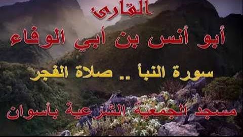 أبو أنس بن أبي الوفاء - سورة النبأ - رمضان 1435