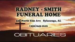 Obituaries for Oct. 31st brought to you by Radney Smith Funeral Home