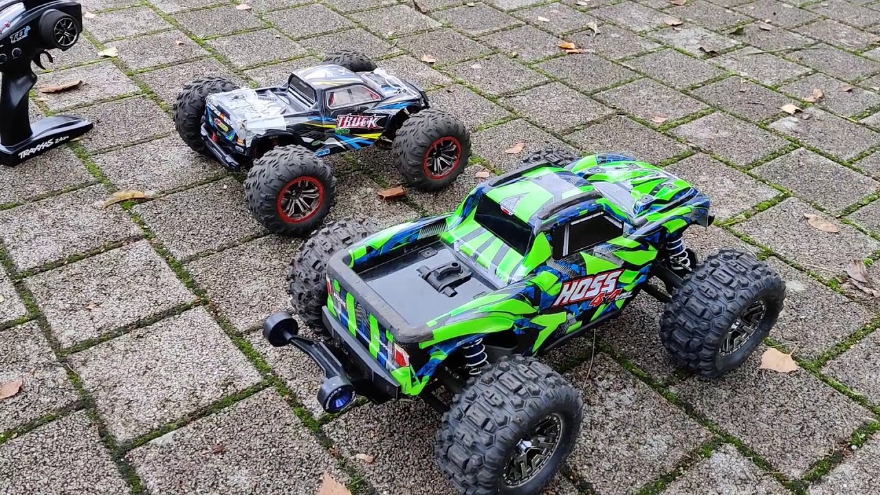 Traxxas Hoss Xinlehong 9125 Drag Race and Stunts