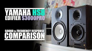 Edifier S3000Pro  vs  Yamaha HS8  ||  Sound & Frequency Response Comparison