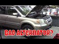 Honda Pilot alternator test and replacement. Lots of details.