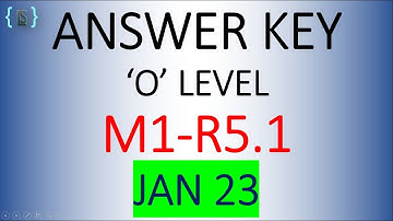 Answer Key M1R5.1 