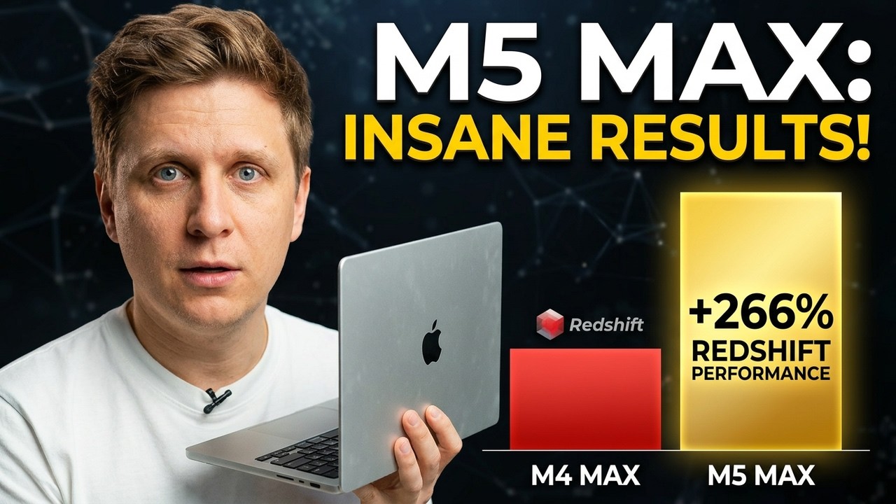 M5 vs M5 Pro vs M5 Max - Redshift 3d Render Performance - YouTube