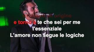 Video thumbnail of "Marco Mengoni - L'essenziale - Karaoke con testo"